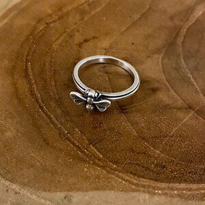 RETIRED James Avery Honey Bee Ring, Size 6 3/4, Sterling Silver